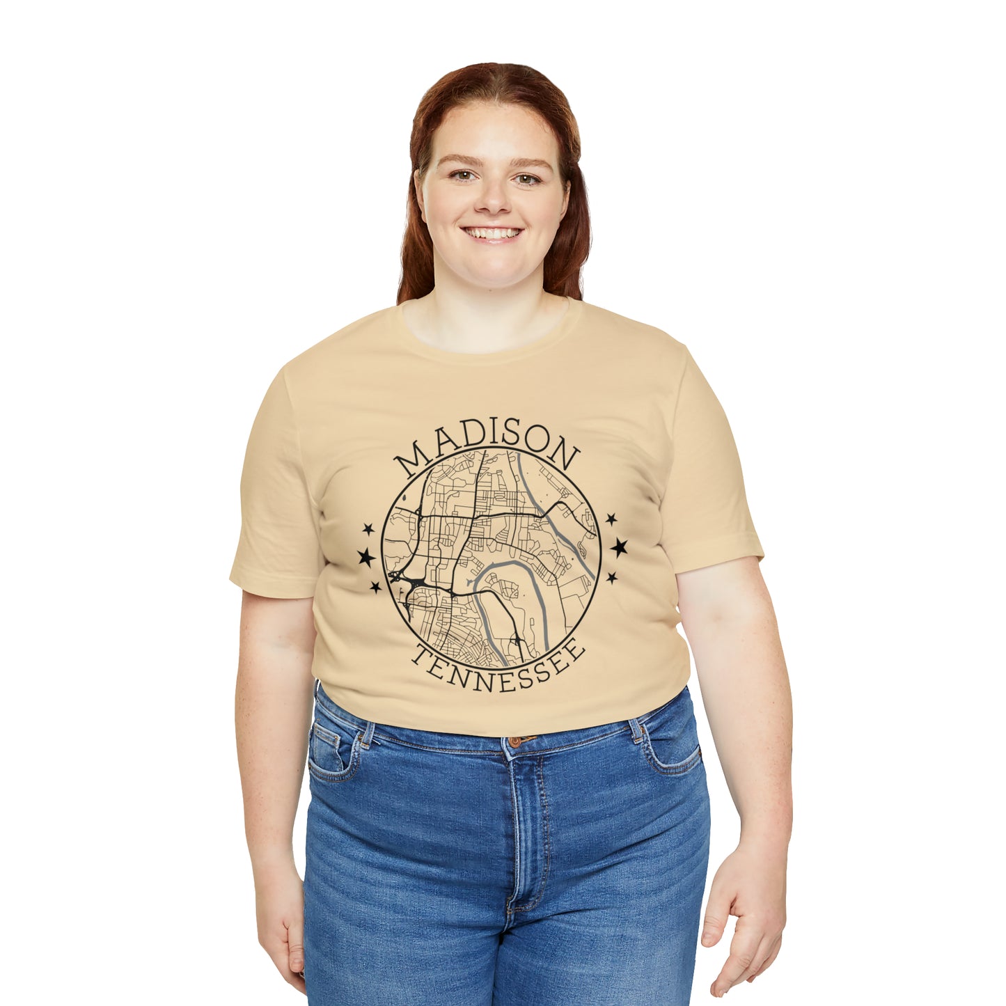 Madison Circle Map Unisex Jersey Short Sleeve Tee