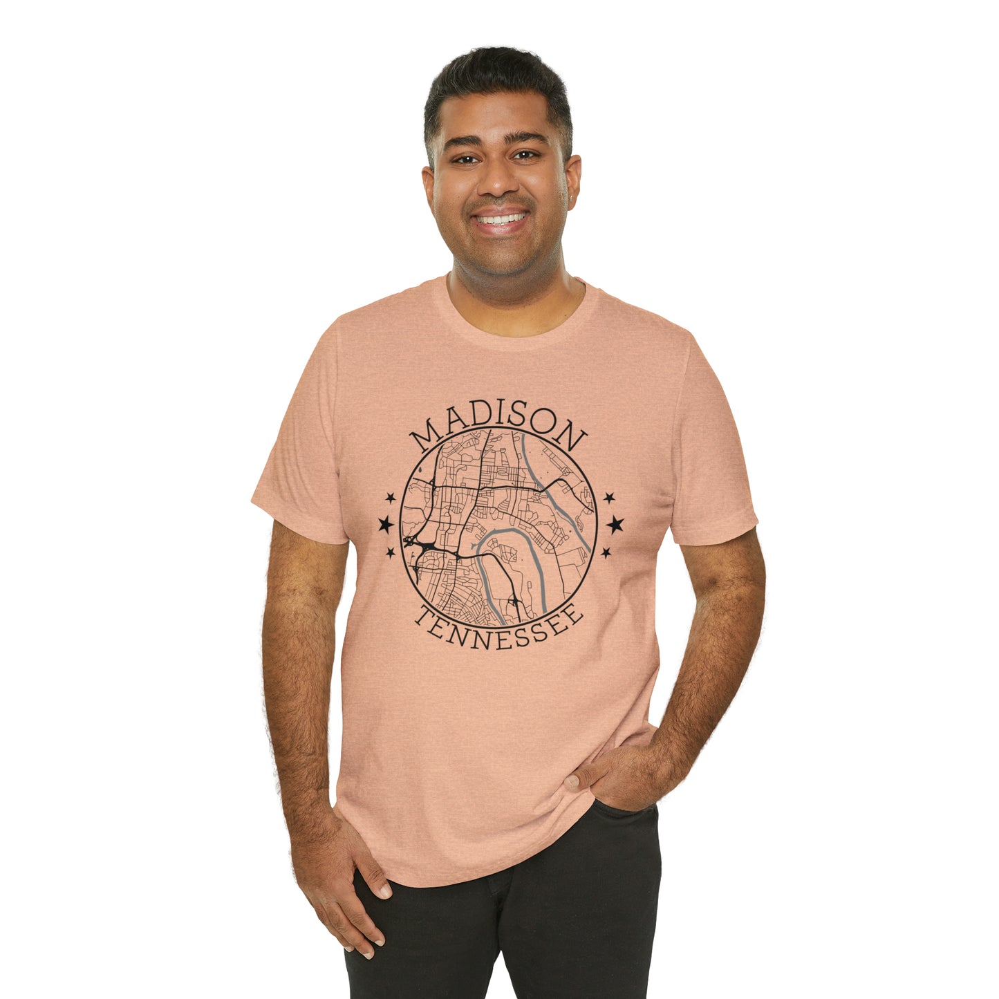 Madison Circle Map Unisex Jersey Short Sleeve Tee