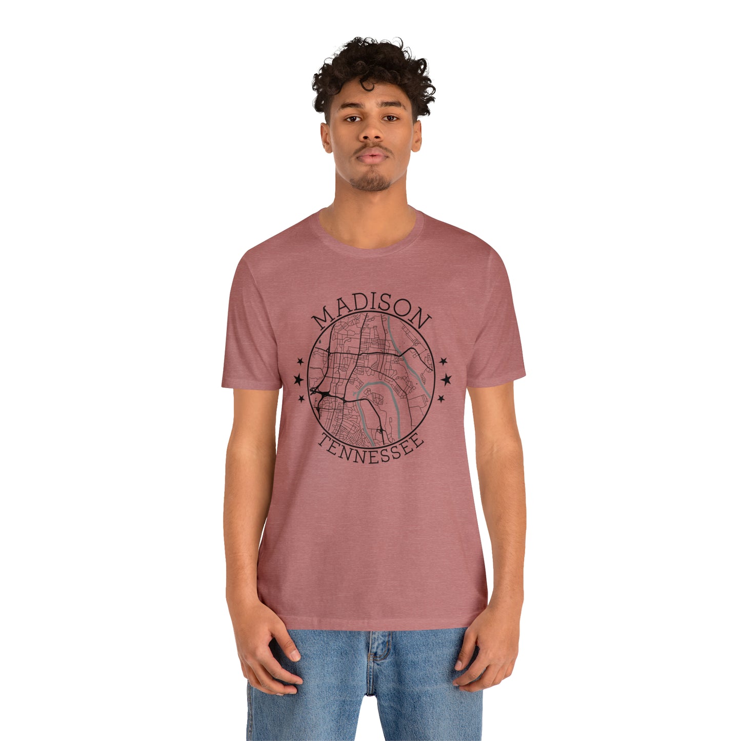 Madison Circle Map Unisex Jersey Short Sleeve Tee