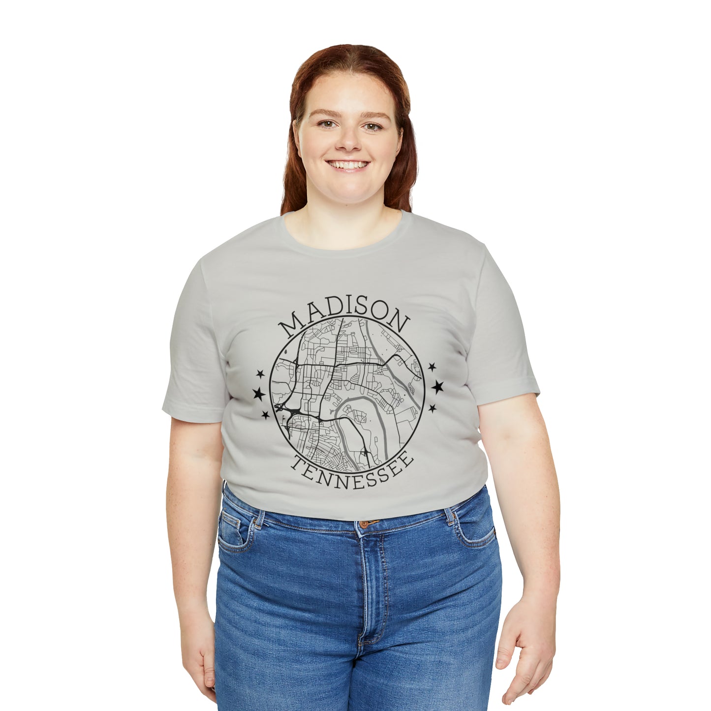 Madison Circle Map Unisex Jersey Short Sleeve Tee