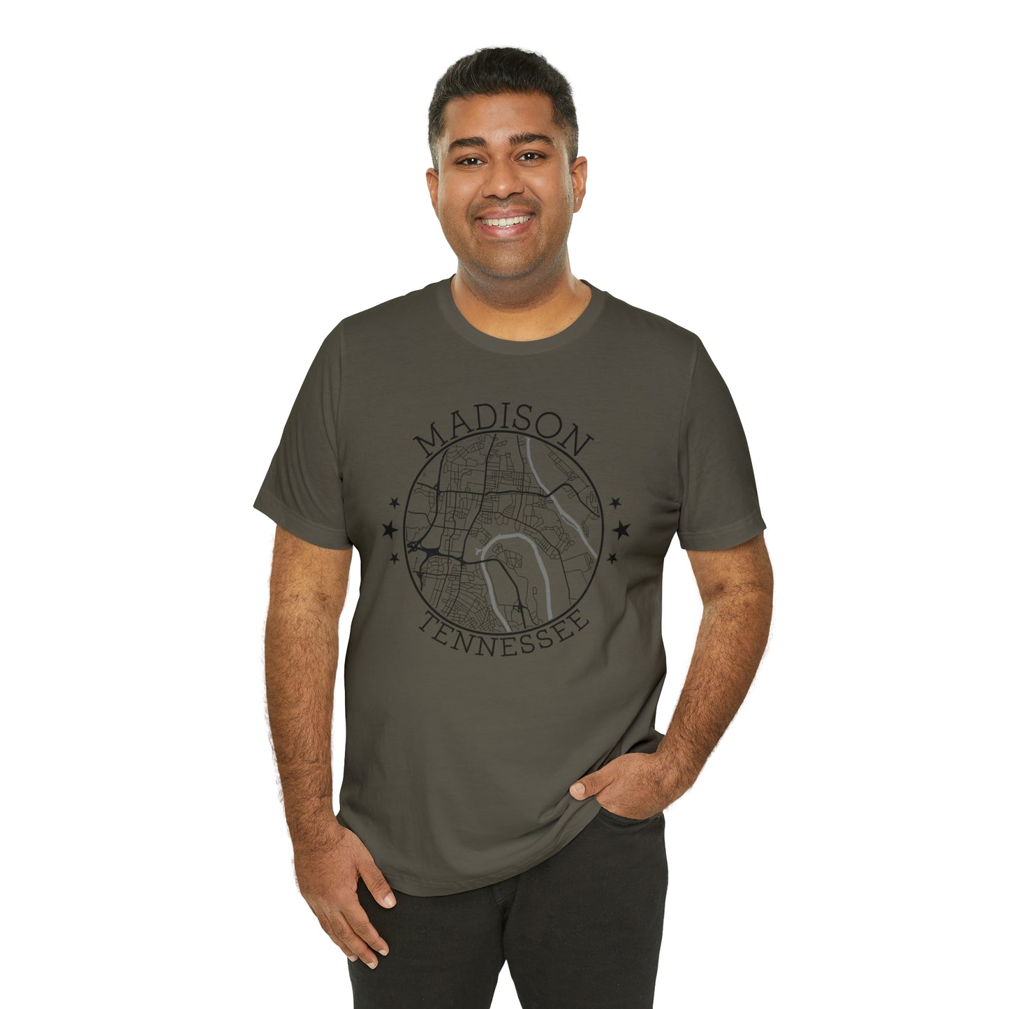 Madison Circle Map Unisex Jersey Short Sleeve Tee