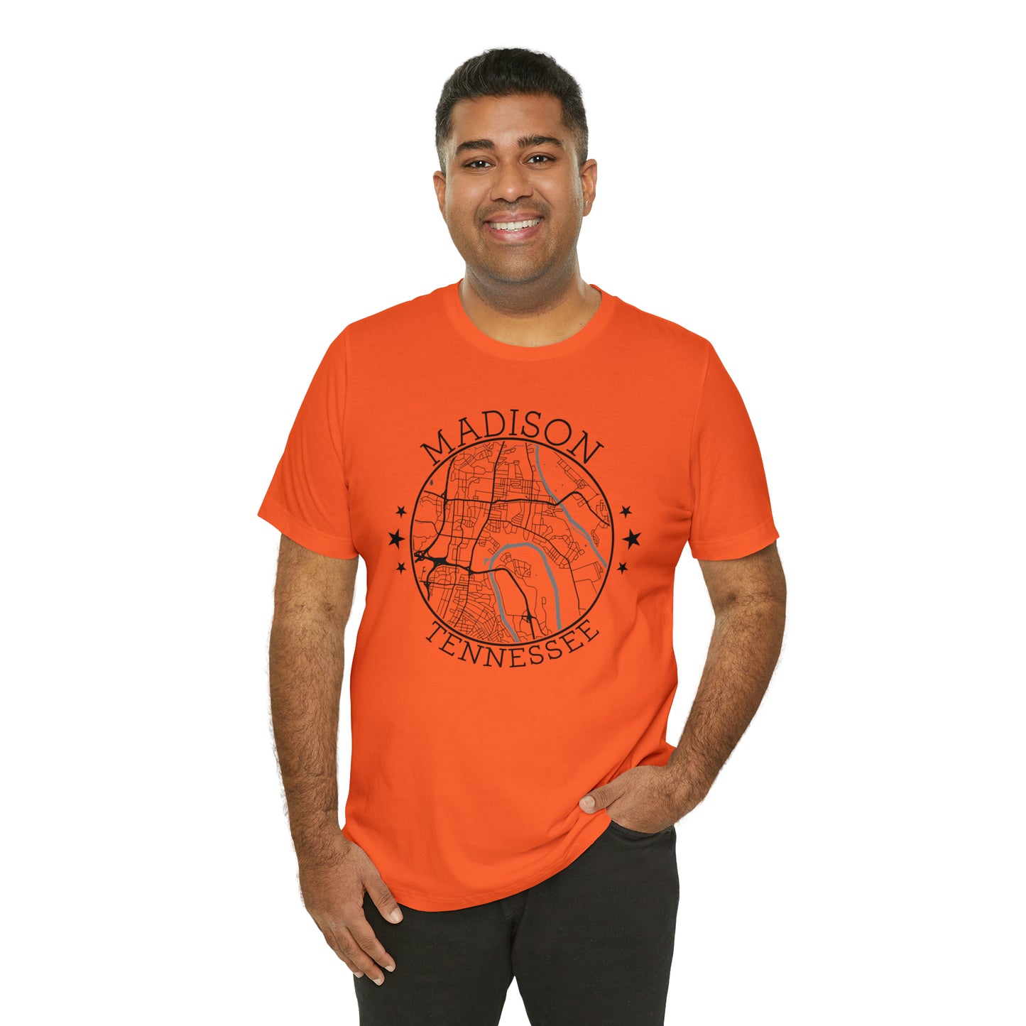 Madison Circle Map Unisex Jersey Short Sleeve Tee