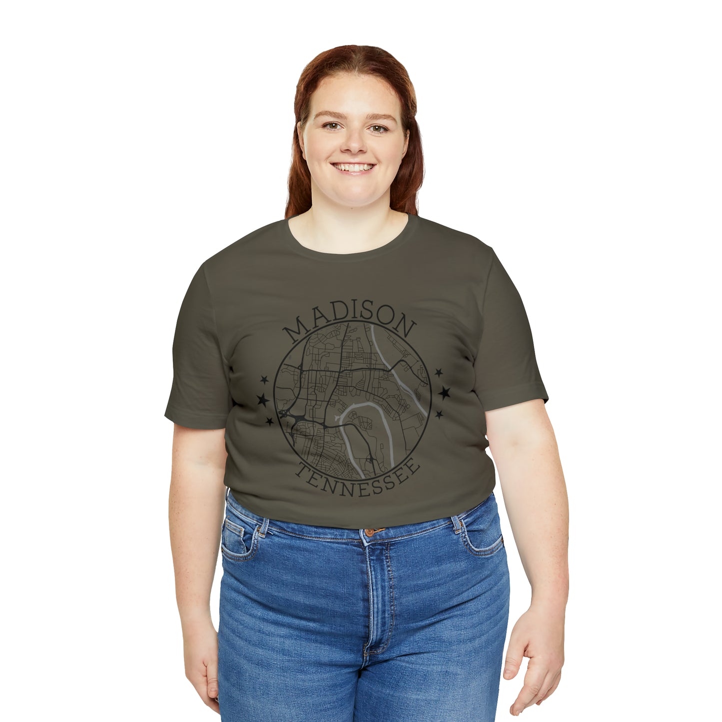 Madison Circle Map Unisex Jersey Short Sleeve Tee