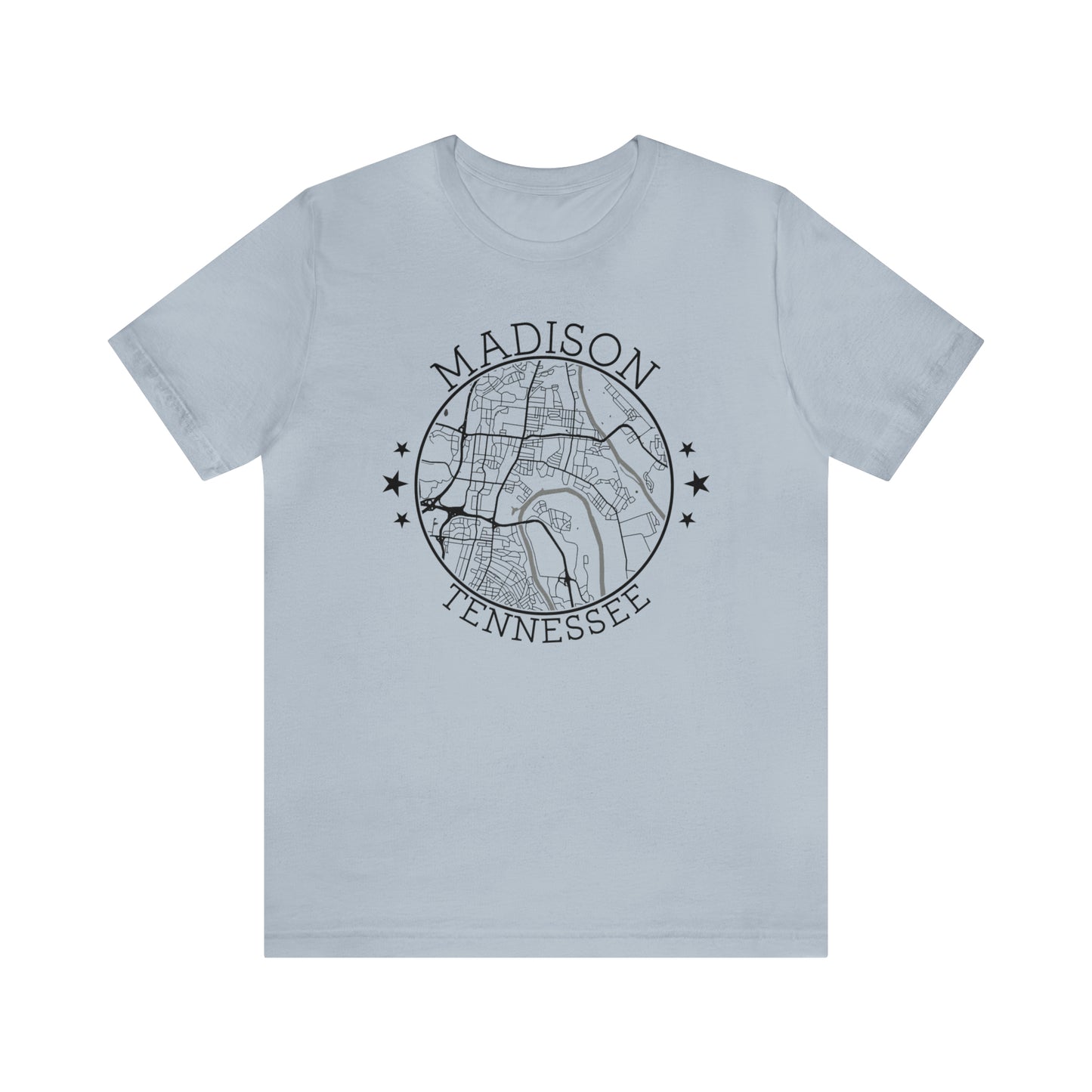 Madison Circle Map Unisex Jersey Short Sleeve Tee