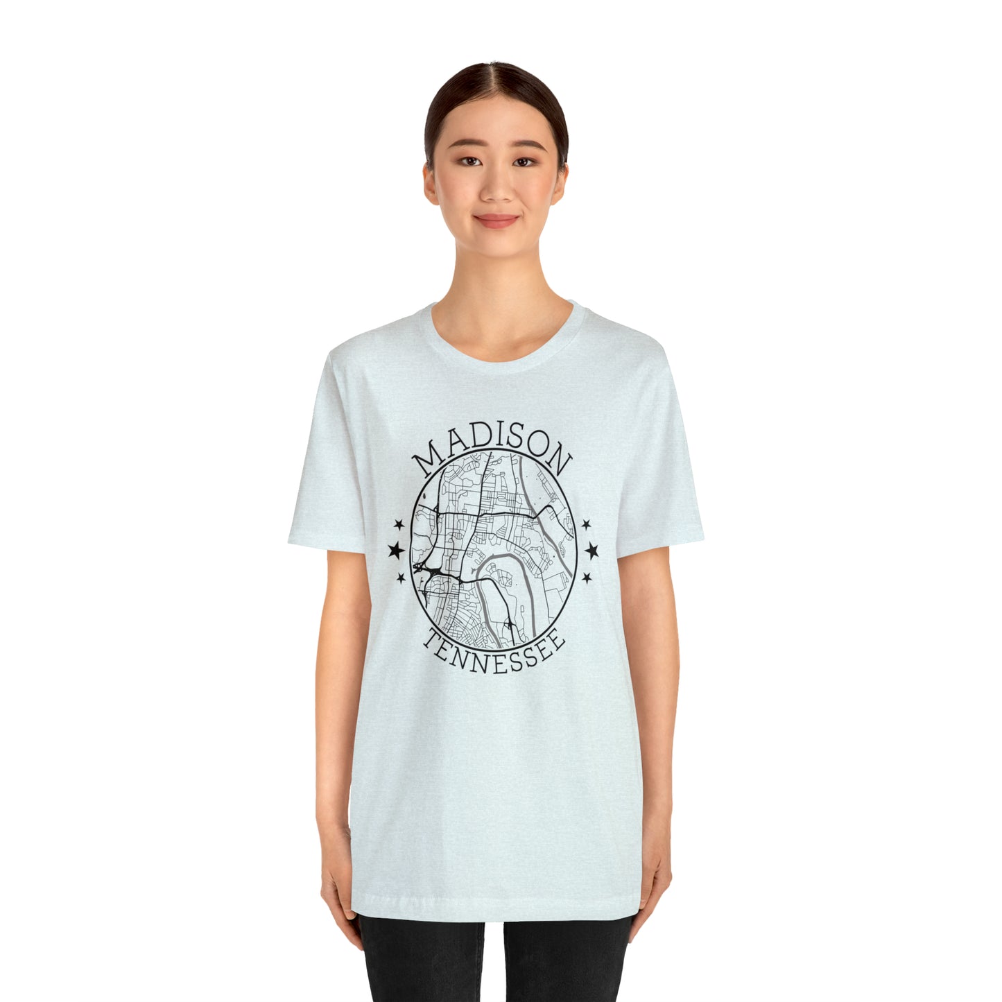 Madison Circle Map Unisex Jersey Short Sleeve Tee