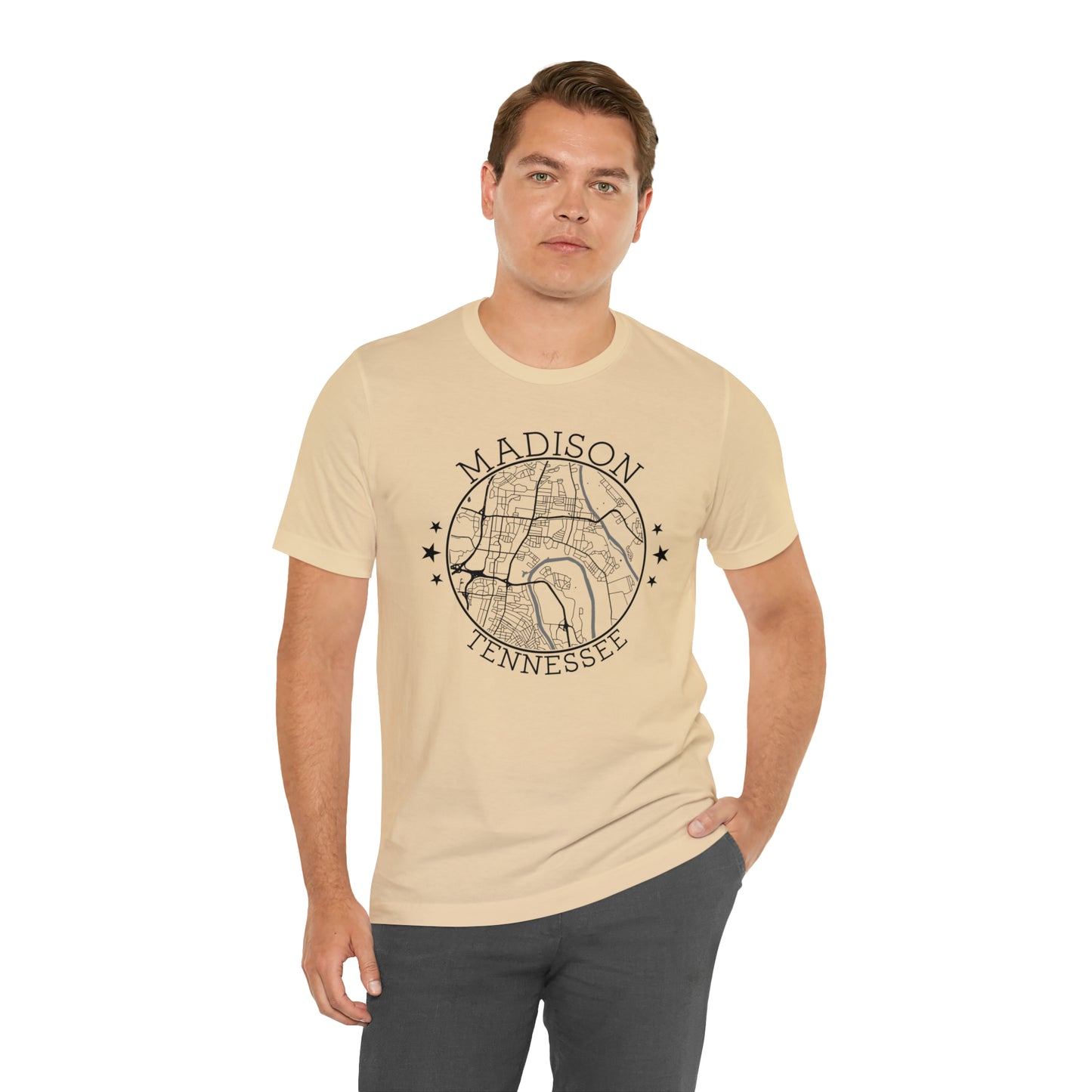 Madison Circle Map Unisex Jersey Short Sleeve Tee