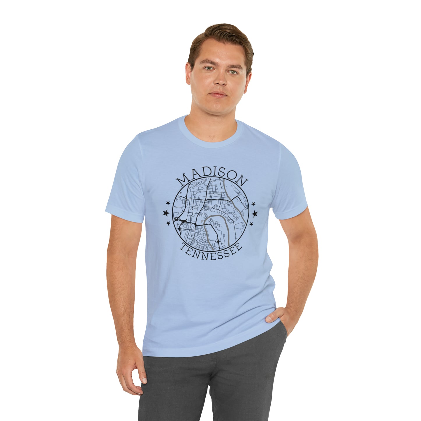 Madison Circle Map Unisex Jersey Short Sleeve Tee