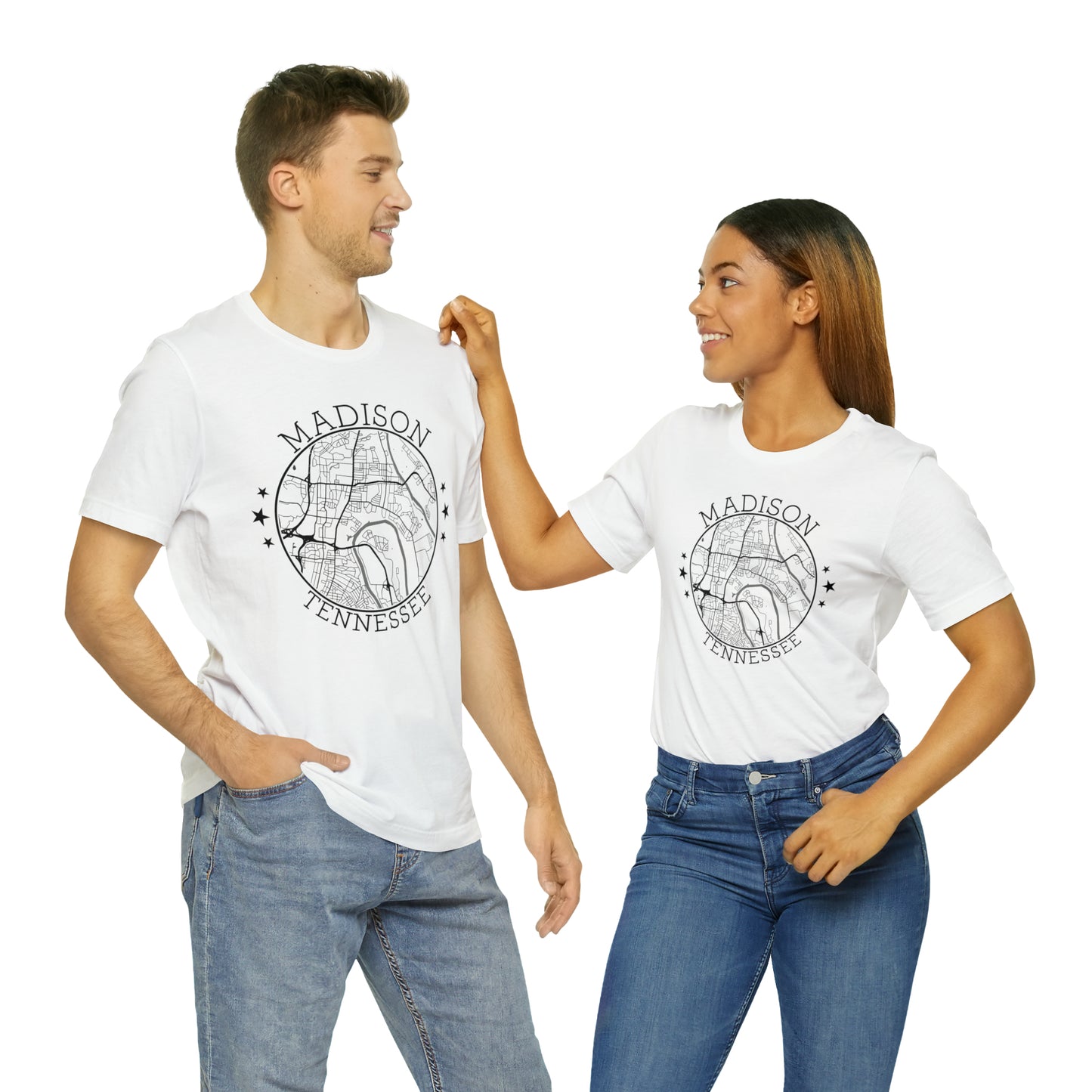 Madison Circle Map Unisex Jersey Short Sleeve Tee