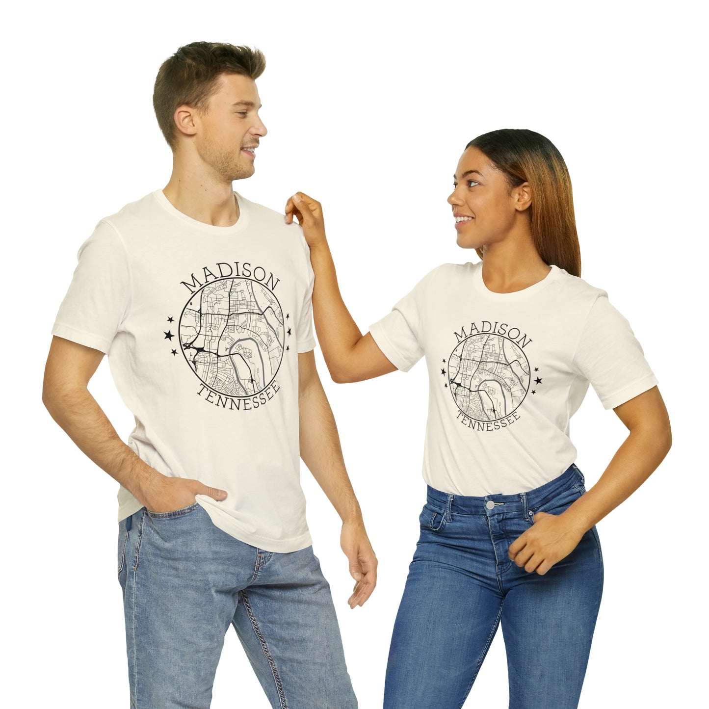 Madison Circle Map Unisex Jersey Short Sleeve Tee