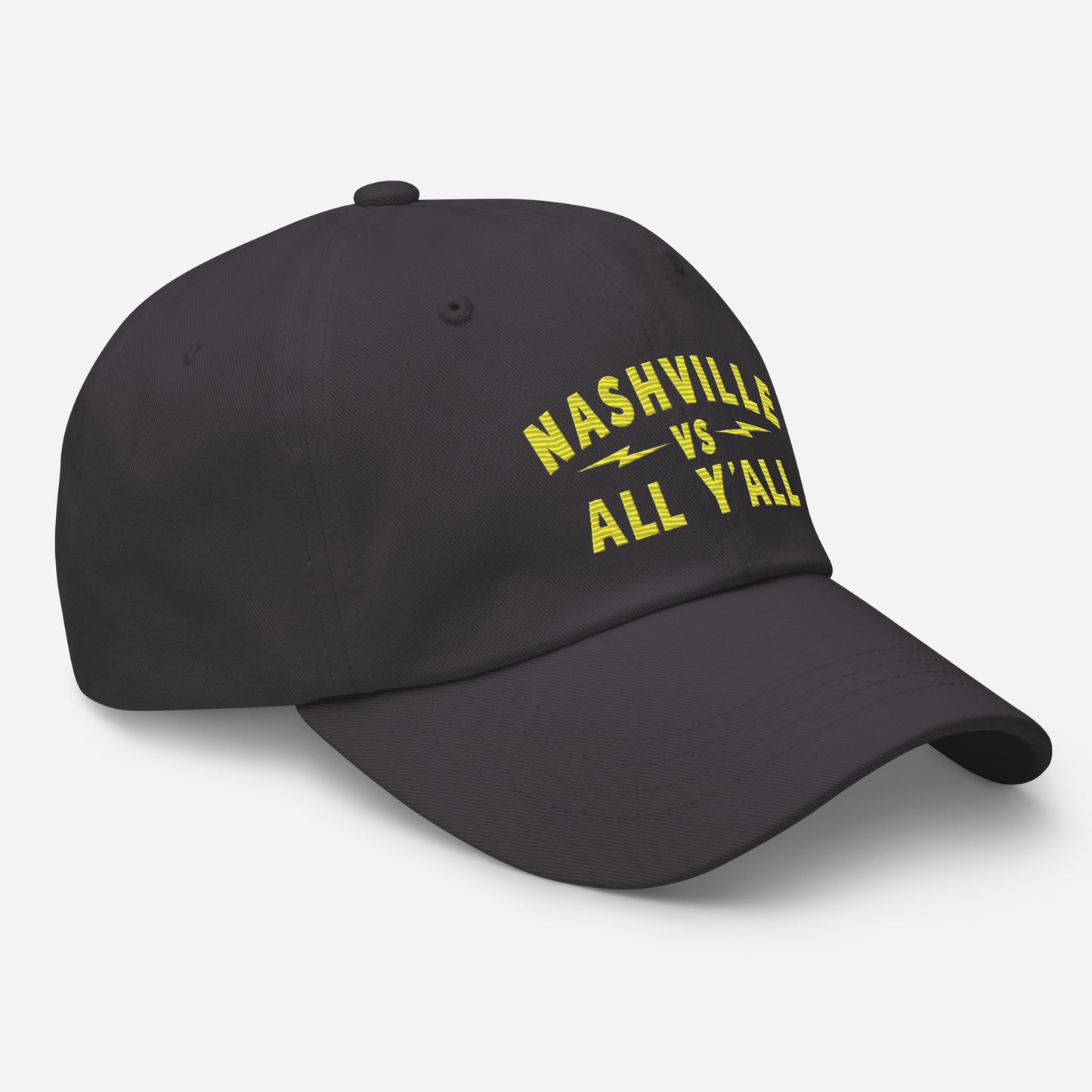 Nashville Vs Curved text Dad hat