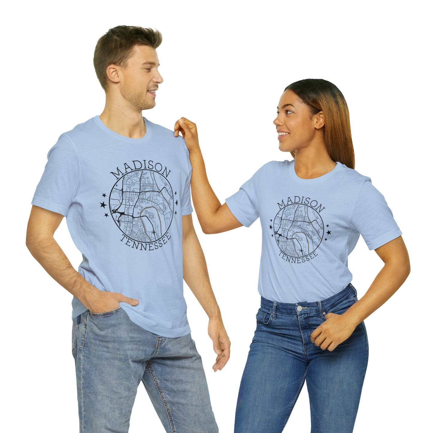 Madison Circle Map Unisex Jersey Short Sleeve Tee