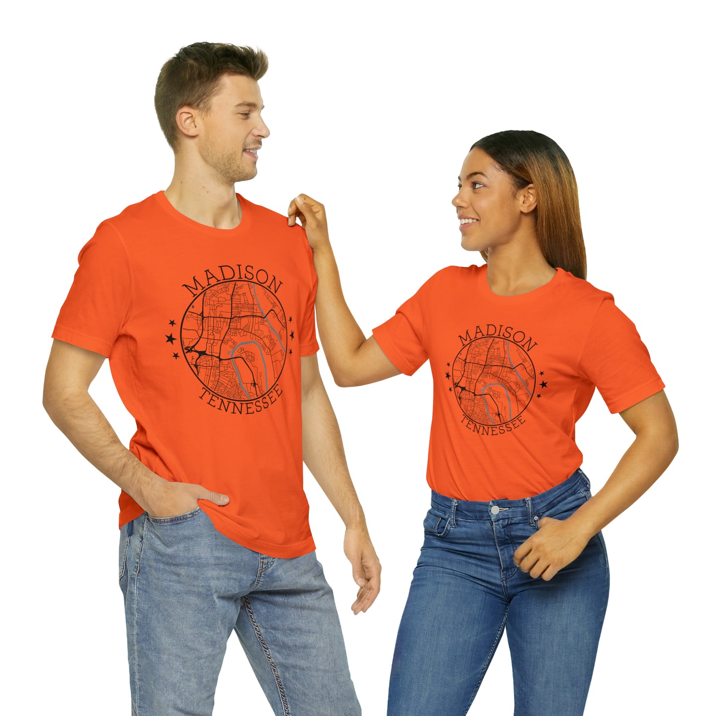 Madison Circle Map Unisex Jersey Short Sleeve Tee