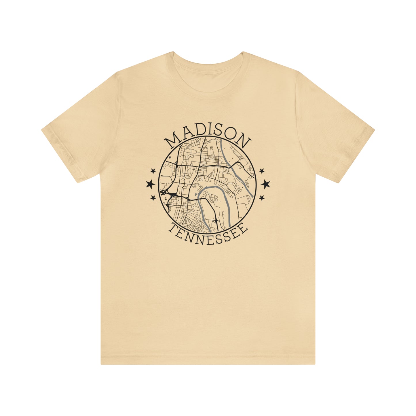 Madison Circle Map Unisex Jersey Short Sleeve Tee