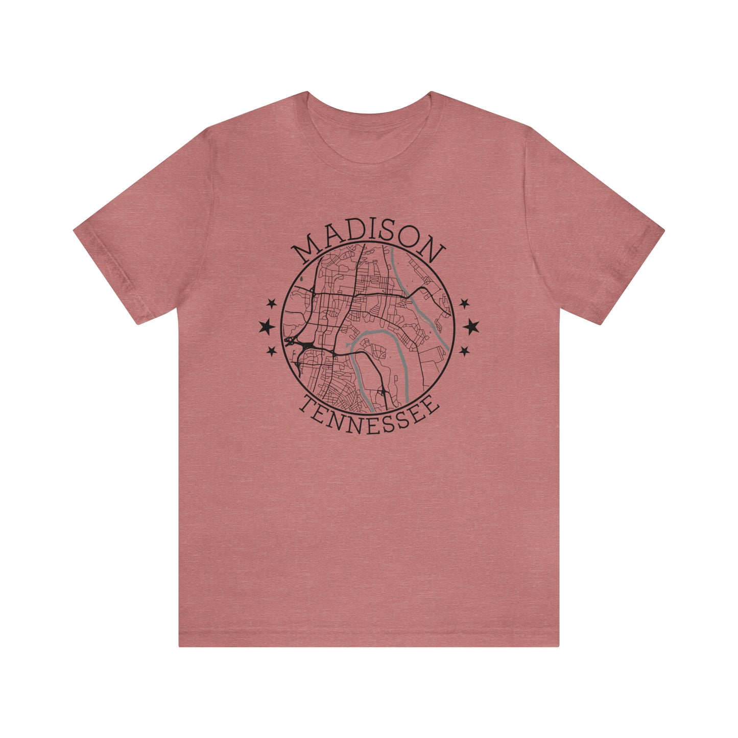 Madison Circle Map Unisex Jersey Short Sleeve Tee