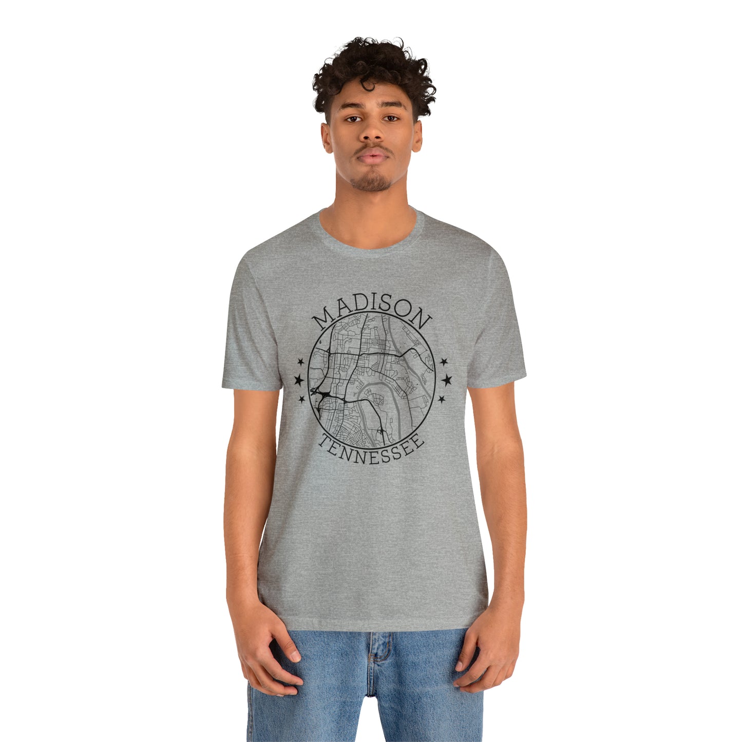 Madison Circle Map Unisex Jersey Short Sleeve Tee