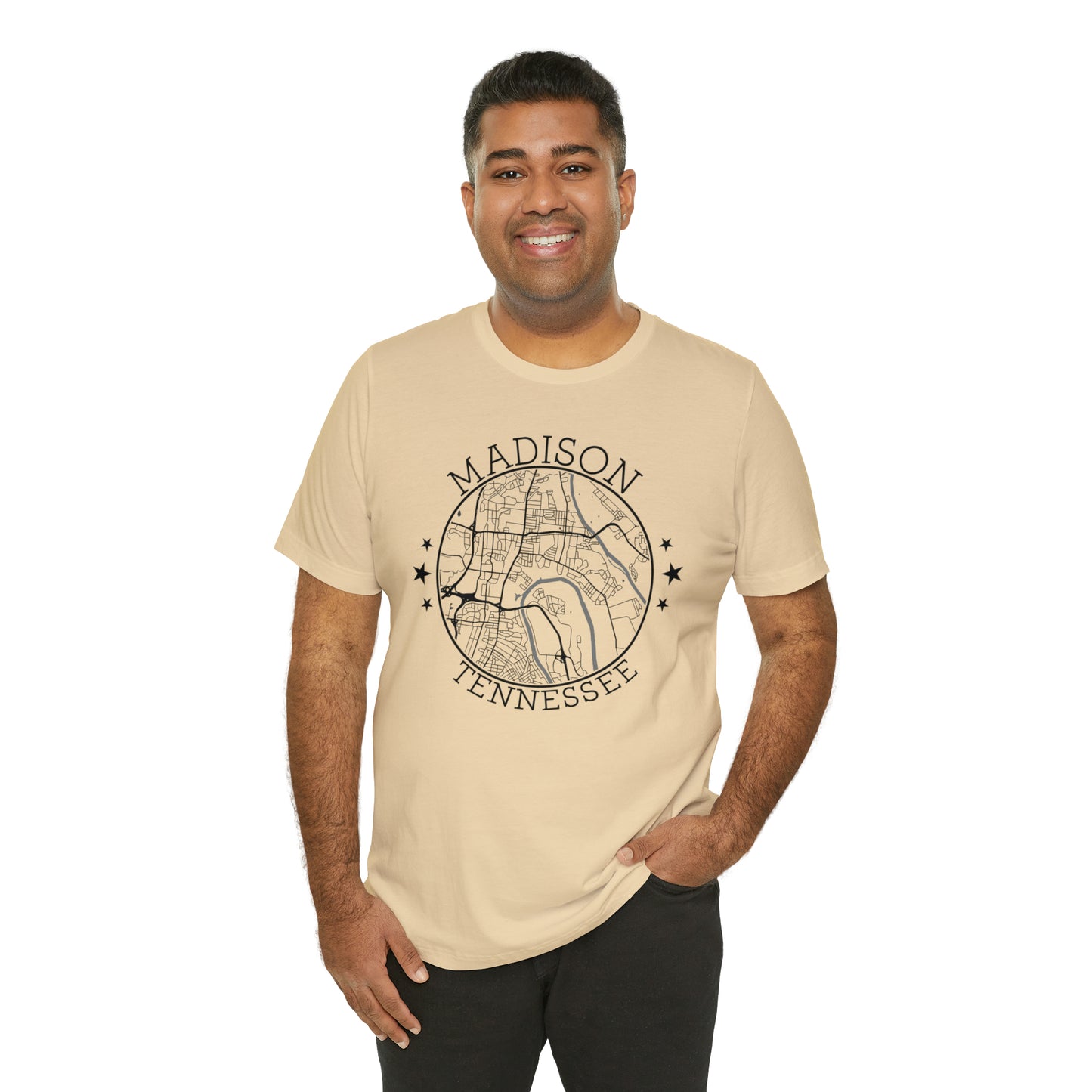 Madison Circle Map Unisex Jersey Short Sleeve Tee