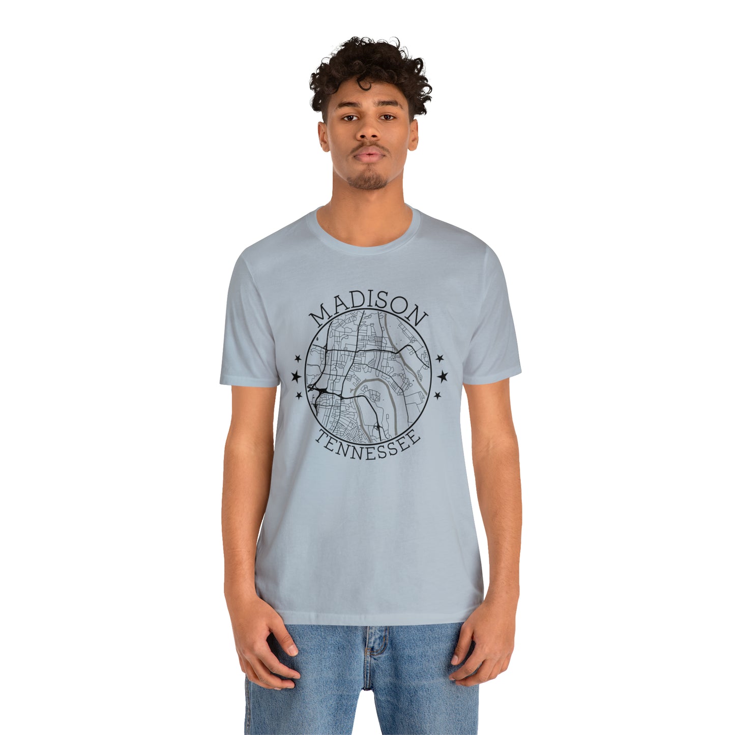 Madison Circle Map Unisex Jersey Short Sleeve Tee