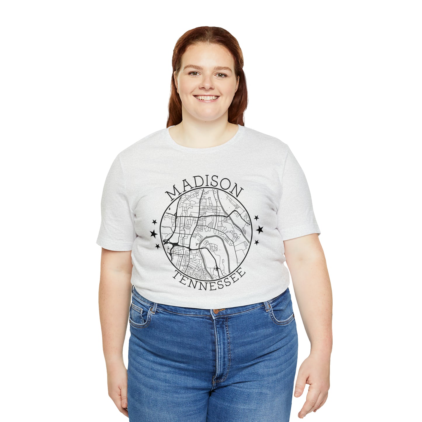 Madison Circle Map Unisex Jersey Short Sleeve Tee