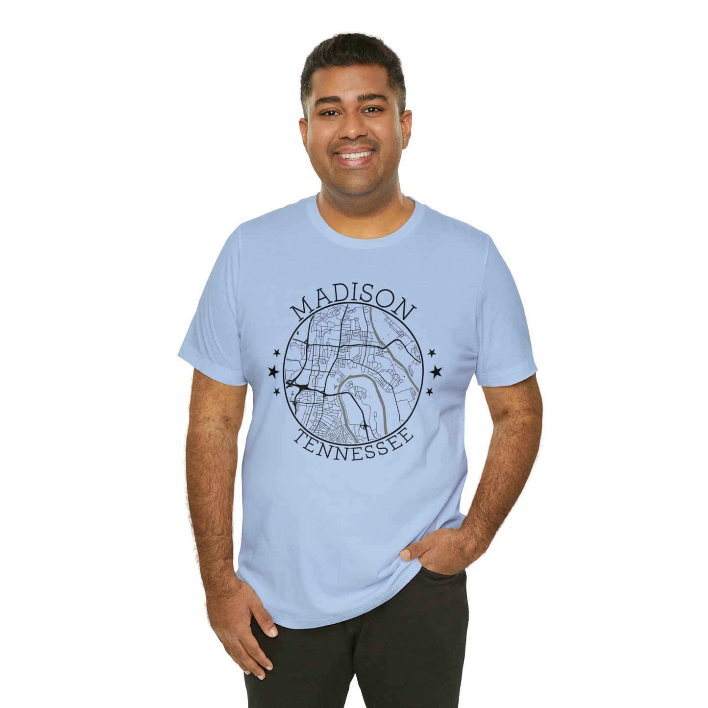 Madison Circle Map Unisex Jersey Short Sleeve Tee