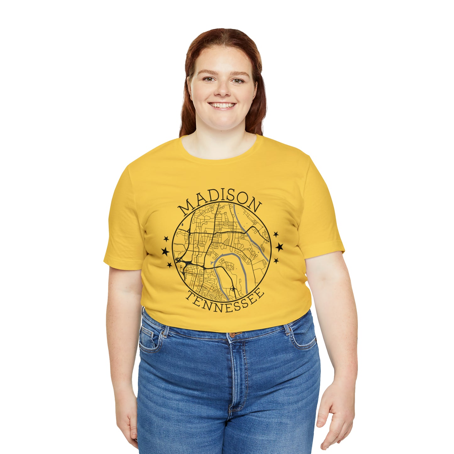 Madison Circle Map Unisex Jersey Short Sleeve Tee