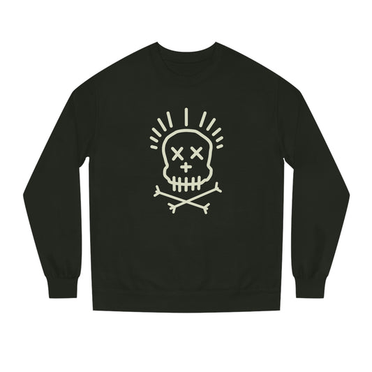 Line Skull Crew Neck Sweatshirt