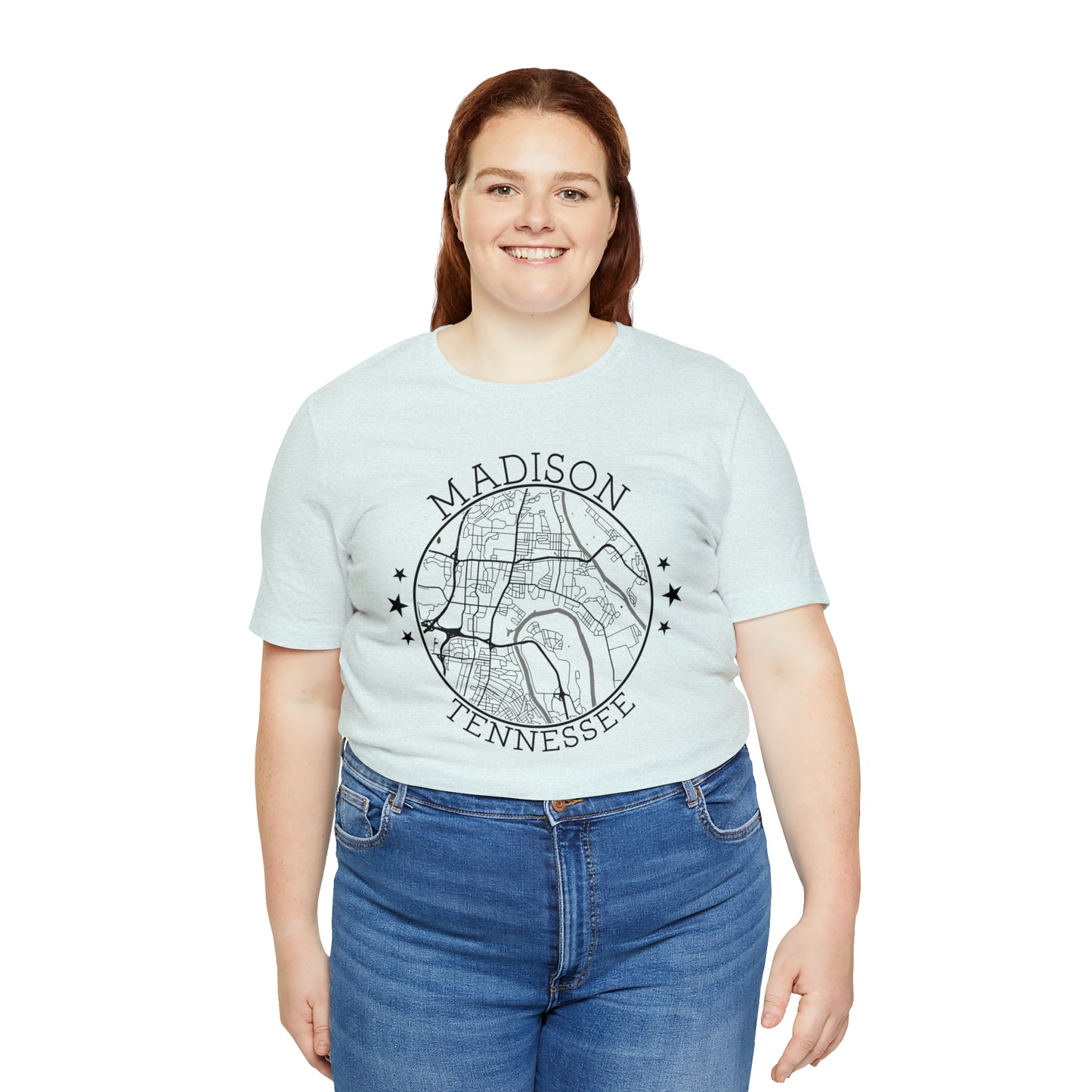 Madison Circle Map Unisex Jersey Short Sleeve Tee