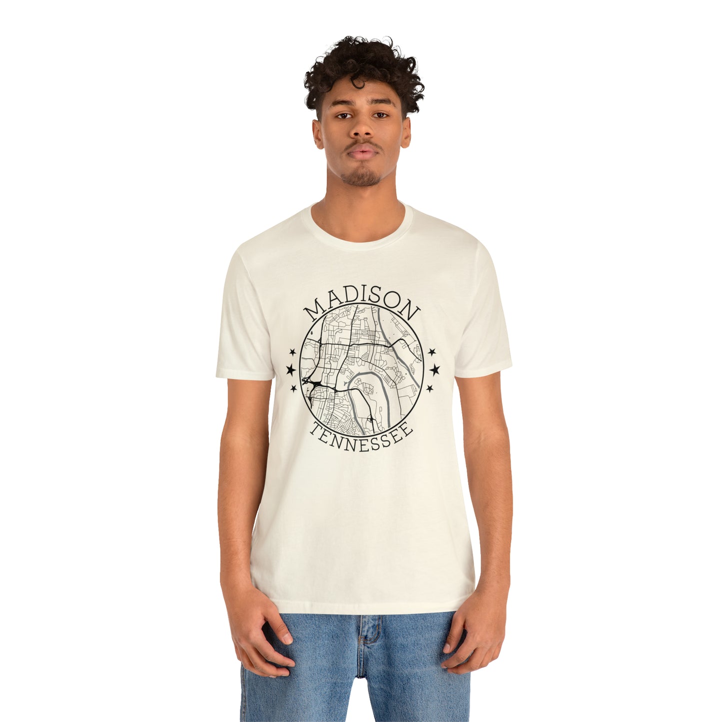 Madison Circle Map Unisex Jersey Short Sleeve Tee