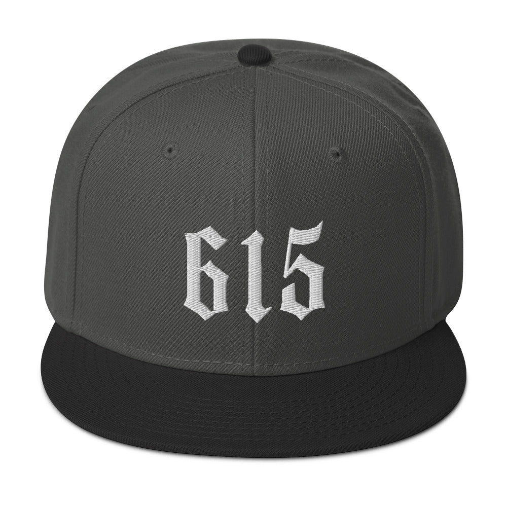615 gothic numerals Snapback Hat