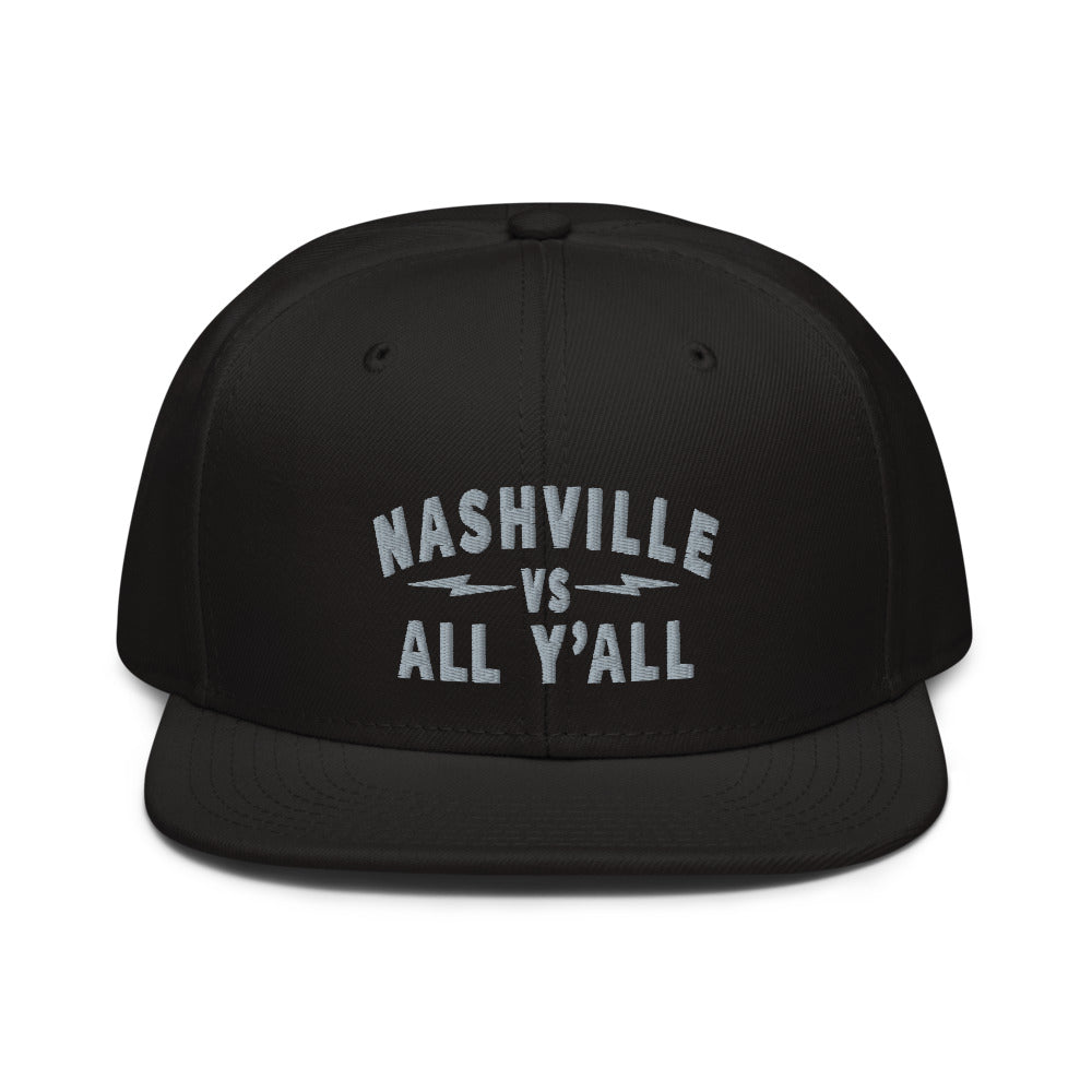 Nashville Vs All Y'all Monochrome Snapback Hat