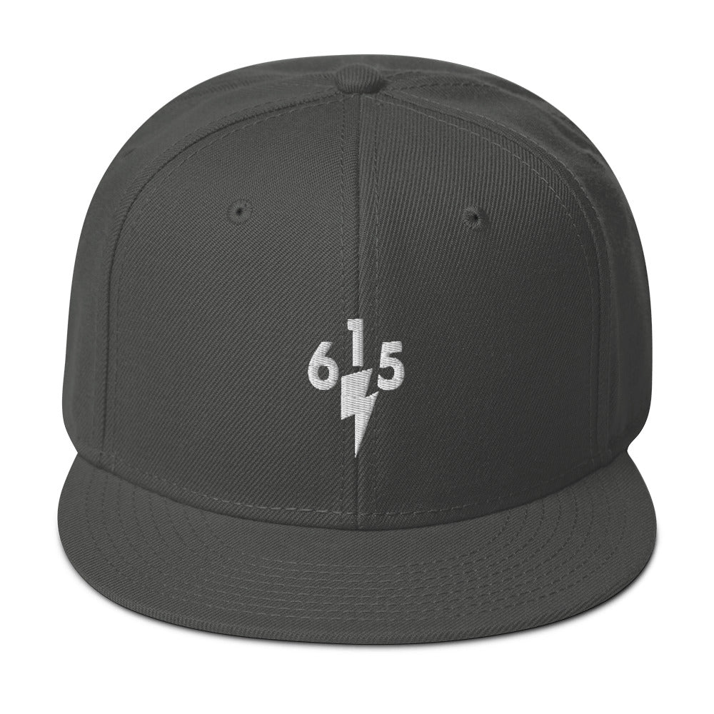 615 Bolt Snapback Hat with back detail