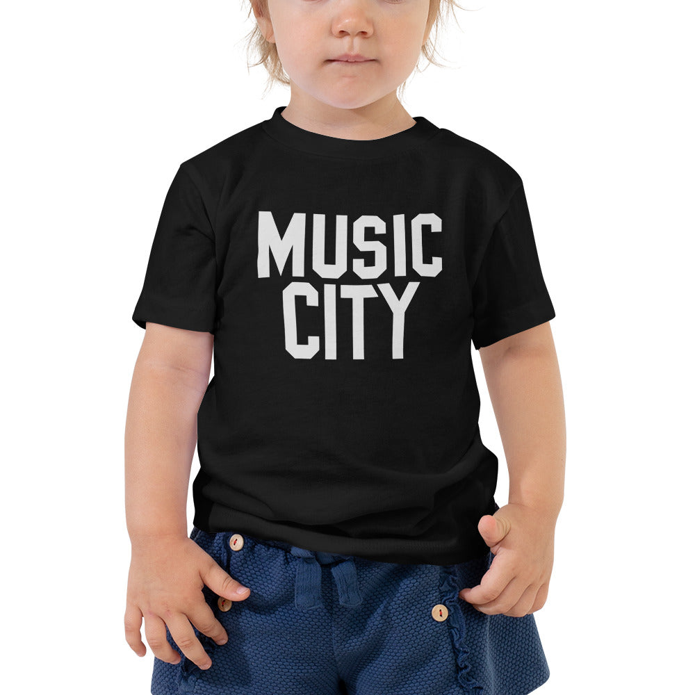 Music City Basic Text Toddler Short Sleeve Tee
