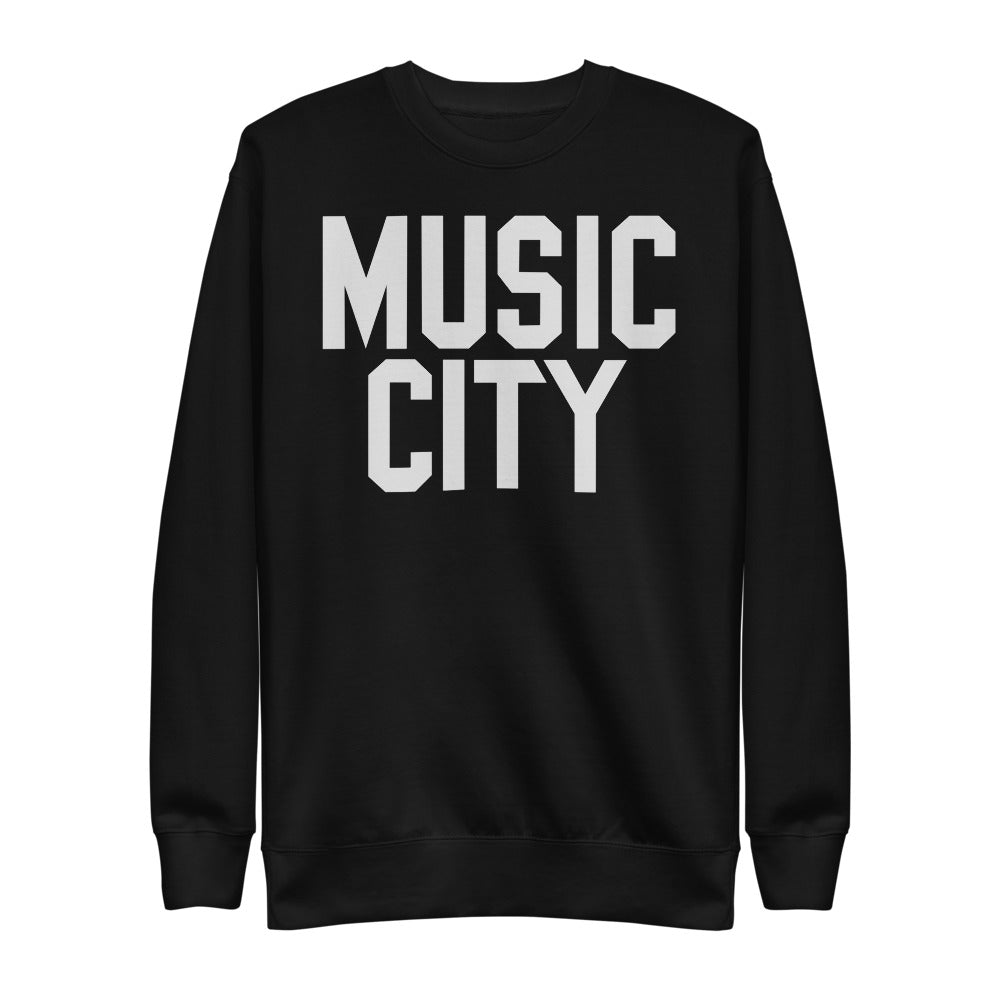 Music City Basic Text Bone Unisex Fleece Pullover