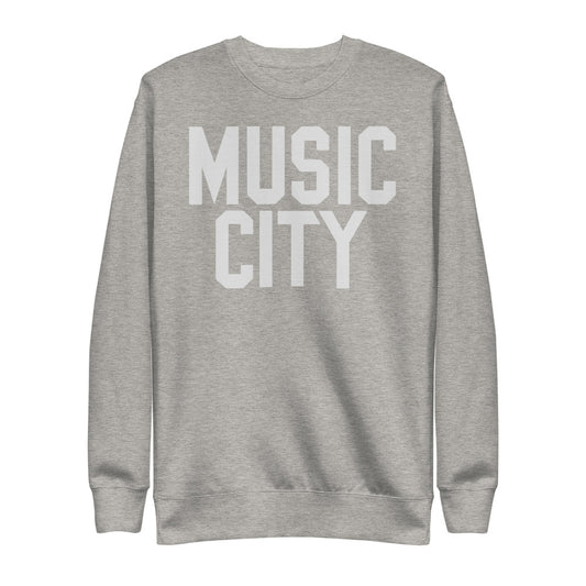 Music City Basic Text Bone Unisex Fleece Pullover