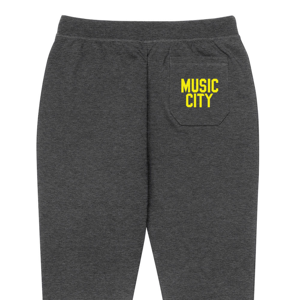 Music City Modern Gold Graphic Text Unisex slim fit joggers
