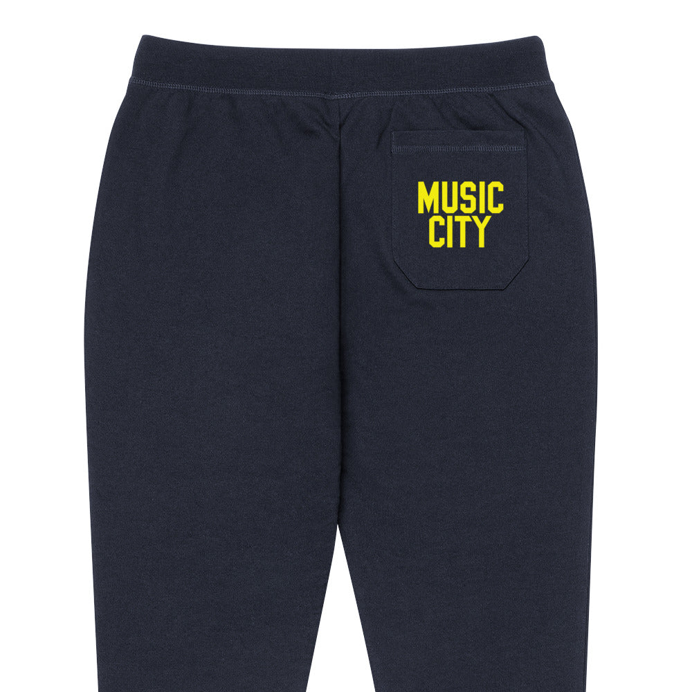 Music City Modern Gold Graphic Text Unisex slim fit joggers